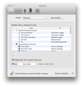 Keyboard Settings